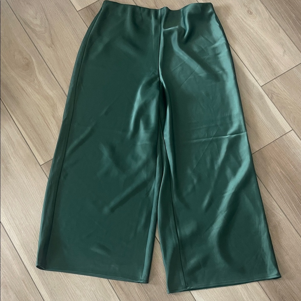 Joie Forest Green Wide-Leg Pants